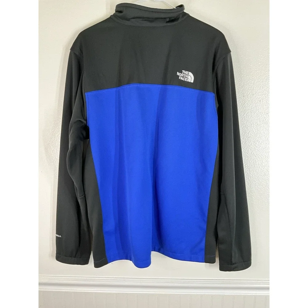 The North Face Fleece Lined Windwall Jacket Full‎ Zip Black/Blue Men Size L